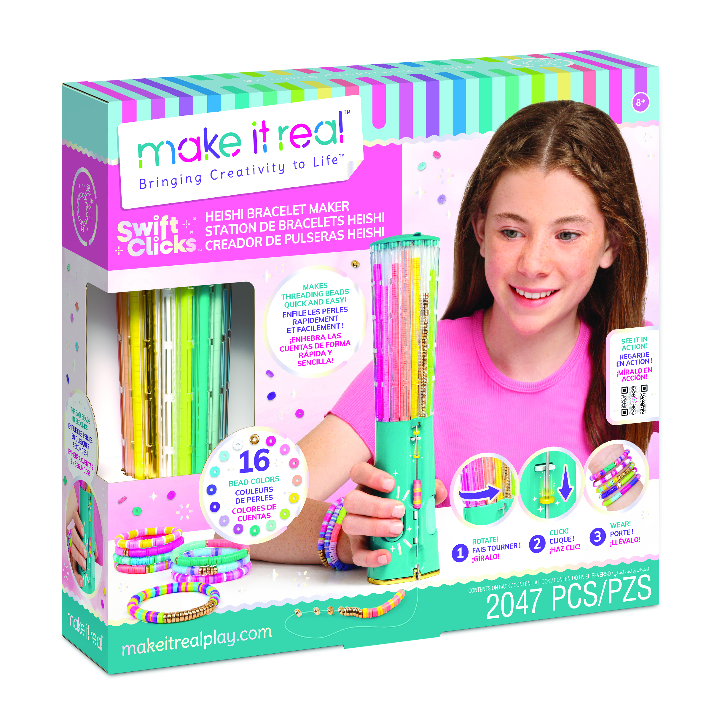 Набор для творчества Make it Real плетение Машинка для браслетов Хейши - фото 1