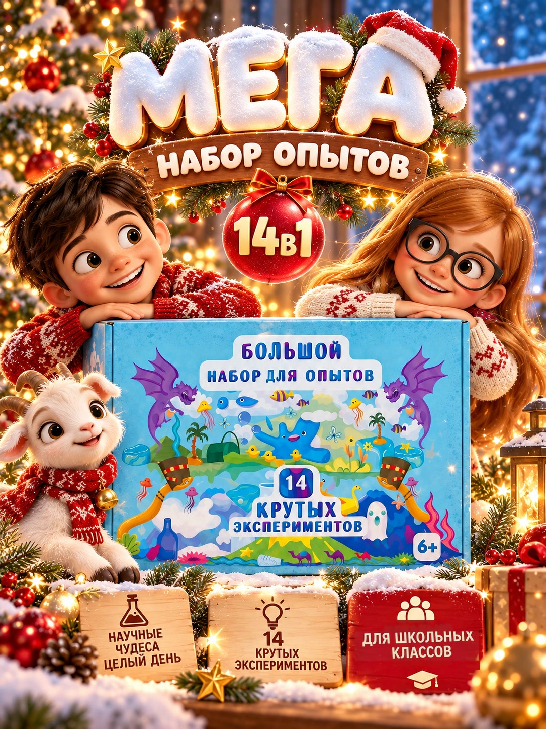 Набор для опытов Наукасити 14 в 1 - фото 1