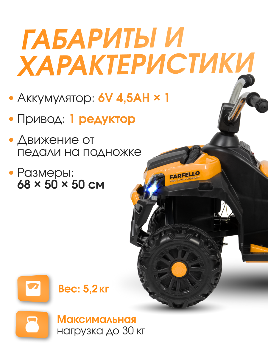 Квадроцикл Farfello TR709 - фото 4