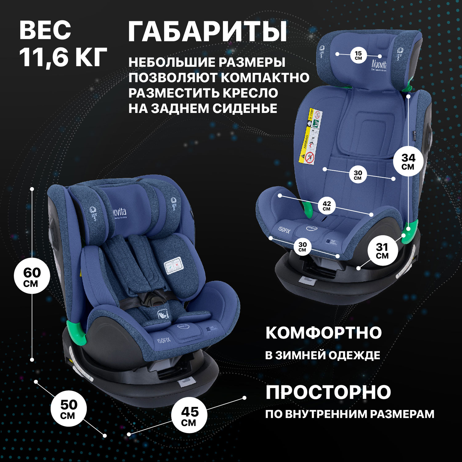 Автокресло Nuovita Isofix 0+/1/2/3 (0-36 кг) - фото 11