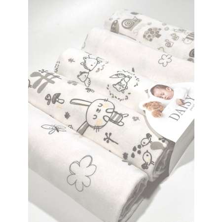 Пелёнка Daisy фланель 90х120 см 5 шт.