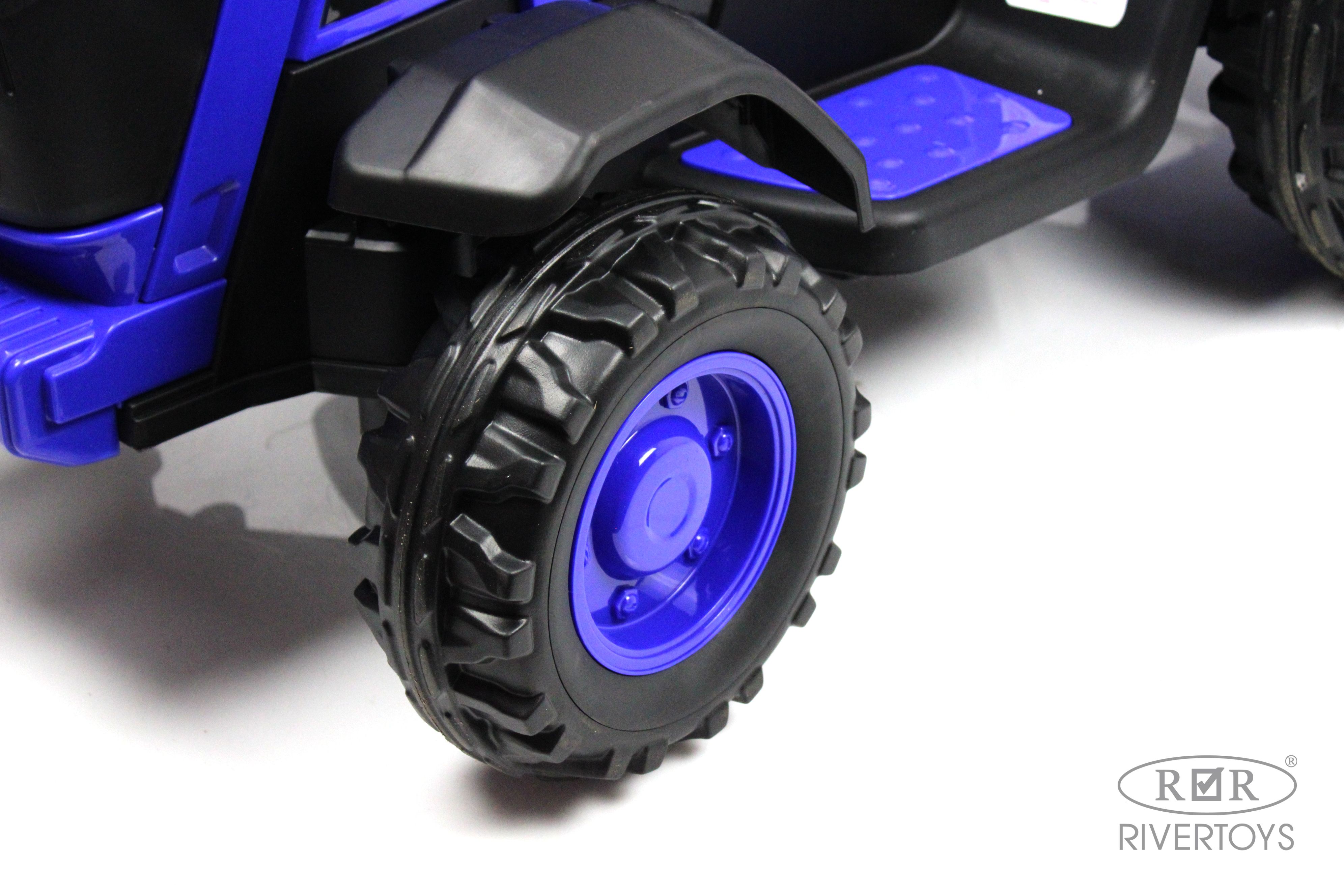Электромобиль RIVERTOYS O555OO-BLUE С пультом ДУ - фото 11