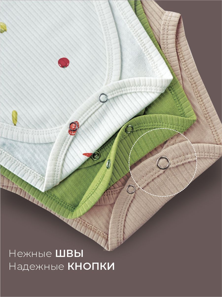 Боди 3 шт ШВЕЙНЫЕ ИСТОРИИ бодиовощи_кор - фото 7