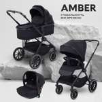 Коляска 3в1 MOWbaby Amber черный