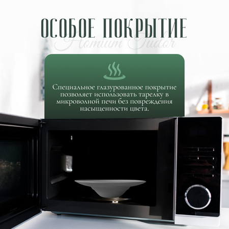 Тарелка обеденная ZDK для пасты и вторых блюд Homium Tudor D25см цвет белый