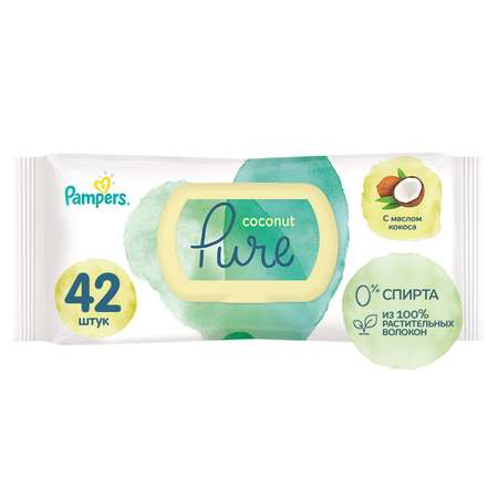 Влажные салфетки Pampers Pure Protection 42 шт.