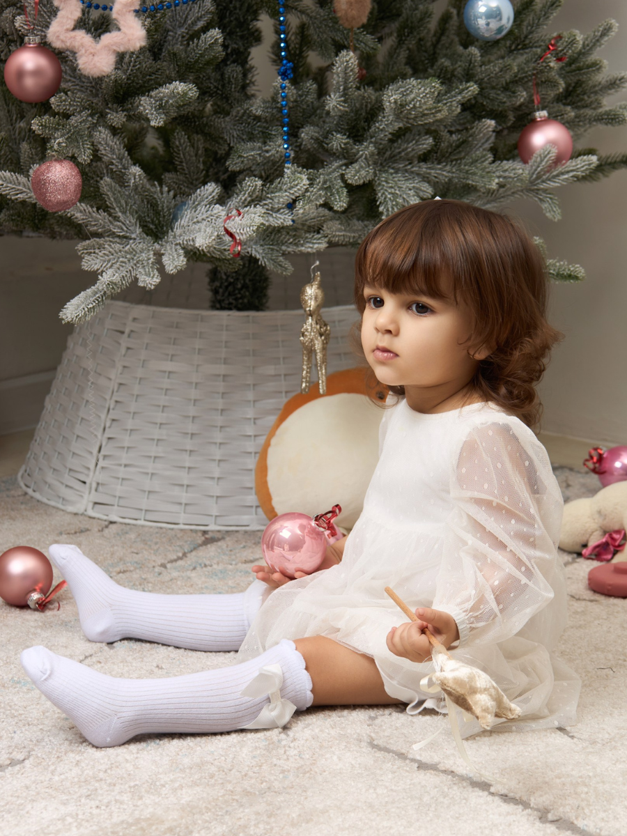 Гольфы 2 пары ALEX YVN BG-1507-2-бело-розовые - фото 7