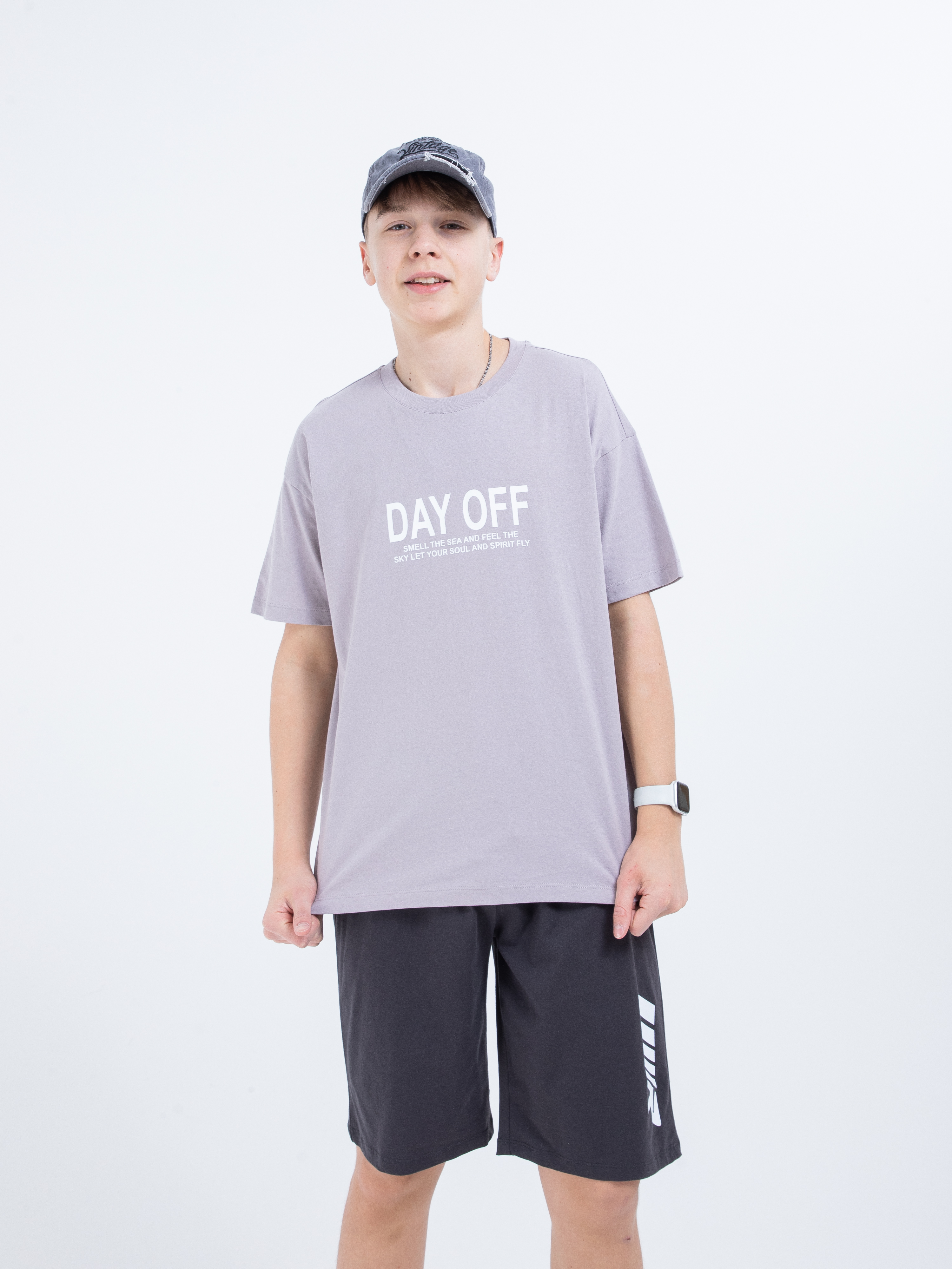 Футболка STELLA MODA 11217_серый - фото 8