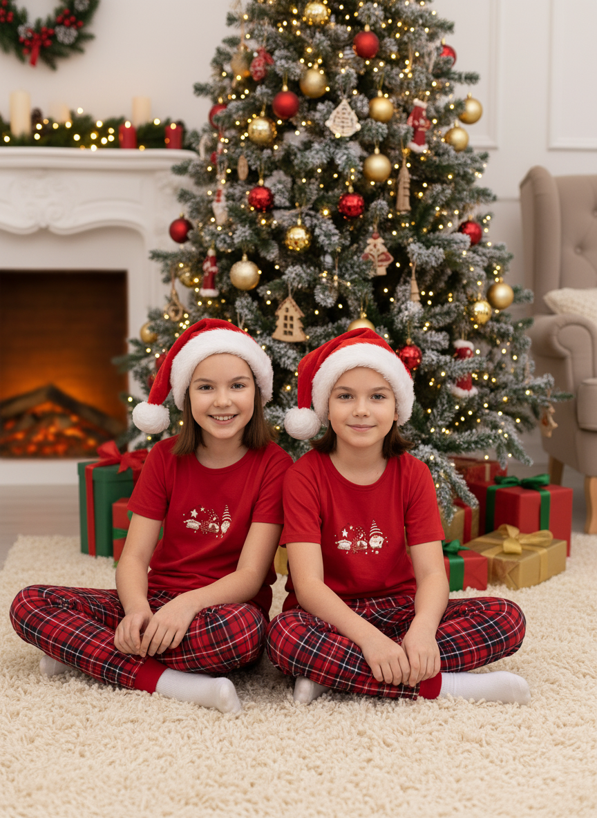 Пижама Утенок 827п красный гномы - фото 6