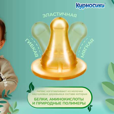 Соска Курносики латекс (медленный поток)