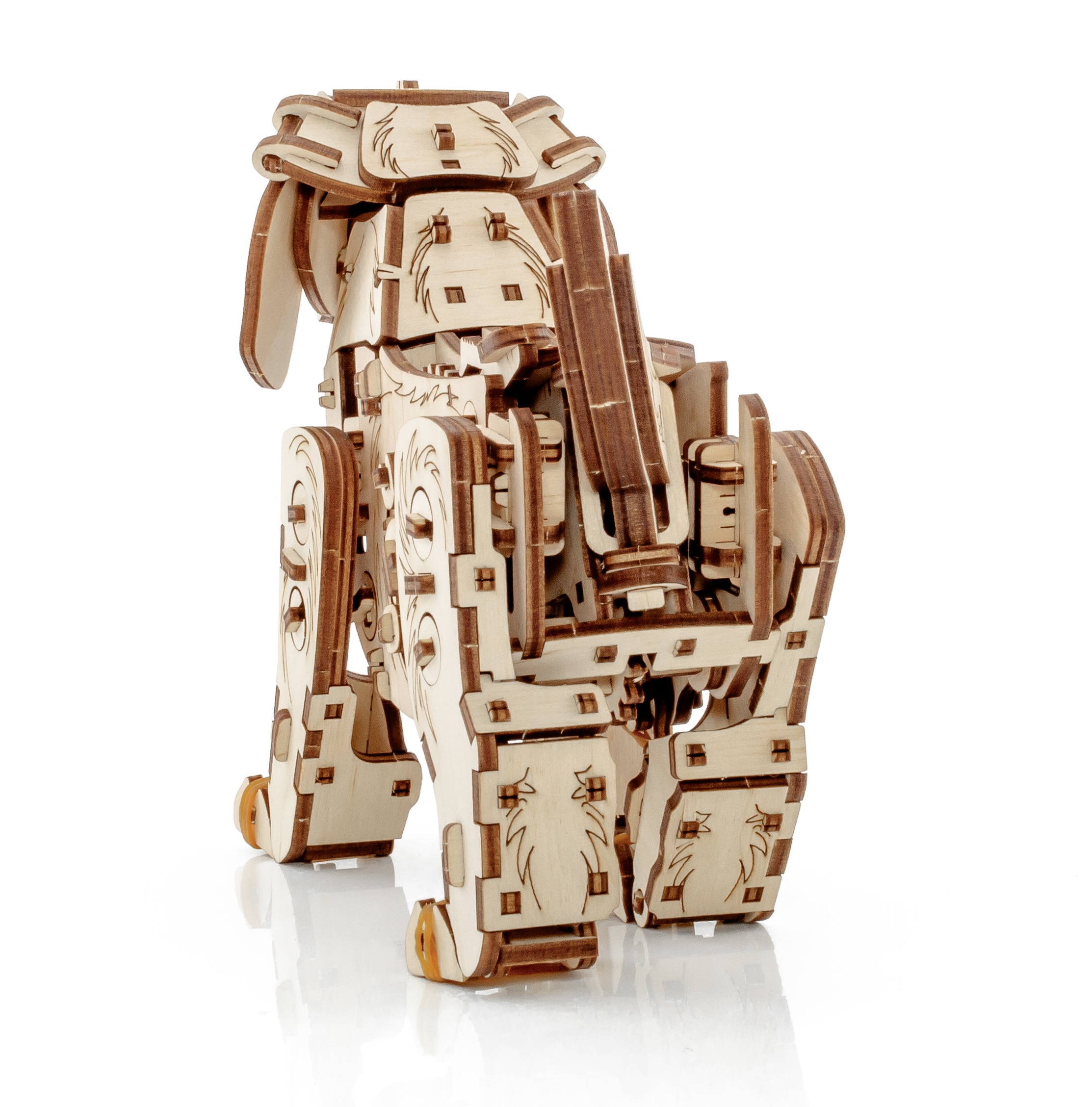Конструктор Eco Wood Art Механический щенок Puppy деревянный - фото 12