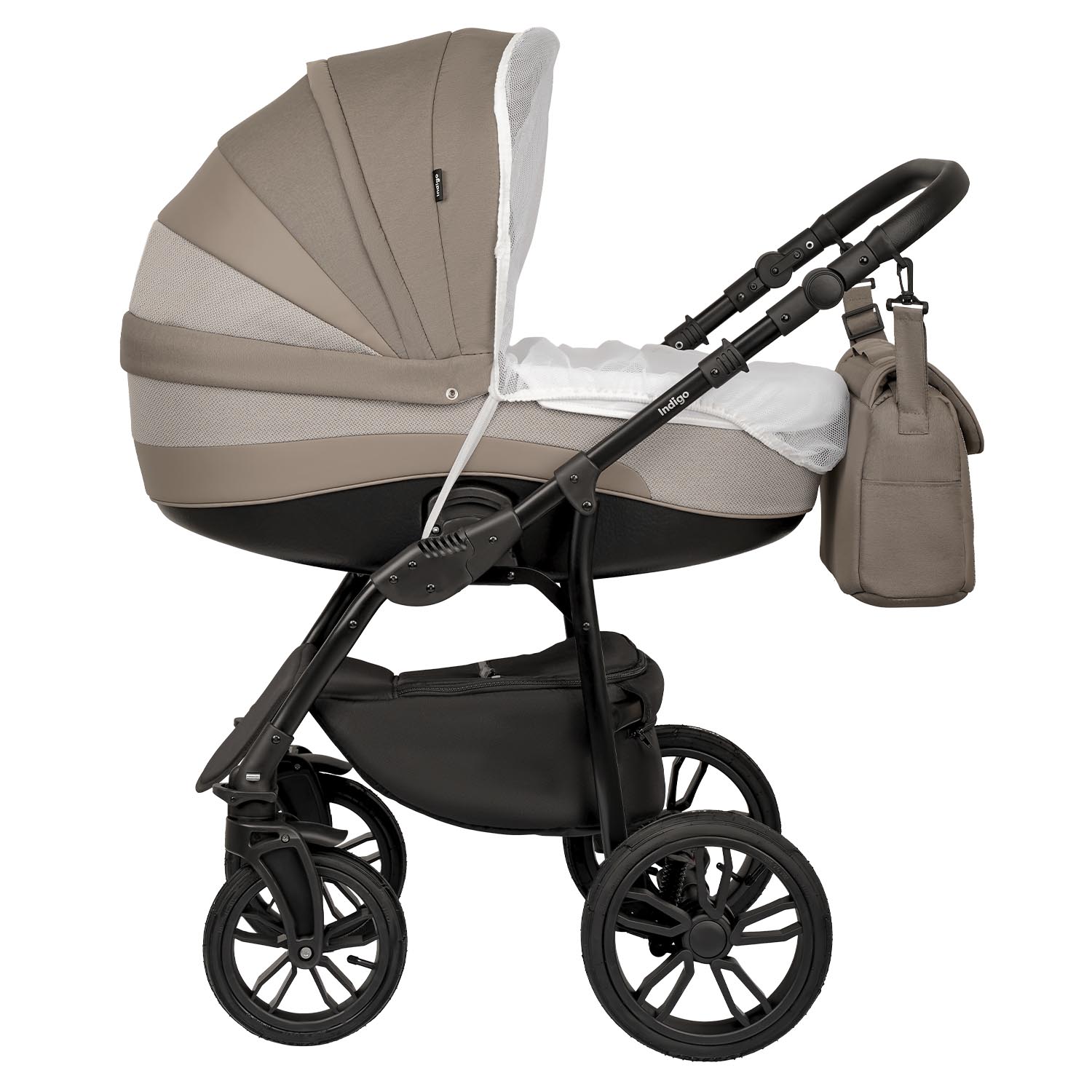 Коляска 2в1 Indigo Indigo (05) коричневый - фото 3