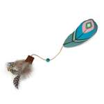 Игрушка для кошек Barbaks Перо индейца с кошачьей мятой перьями и бубенчиком 28*4см