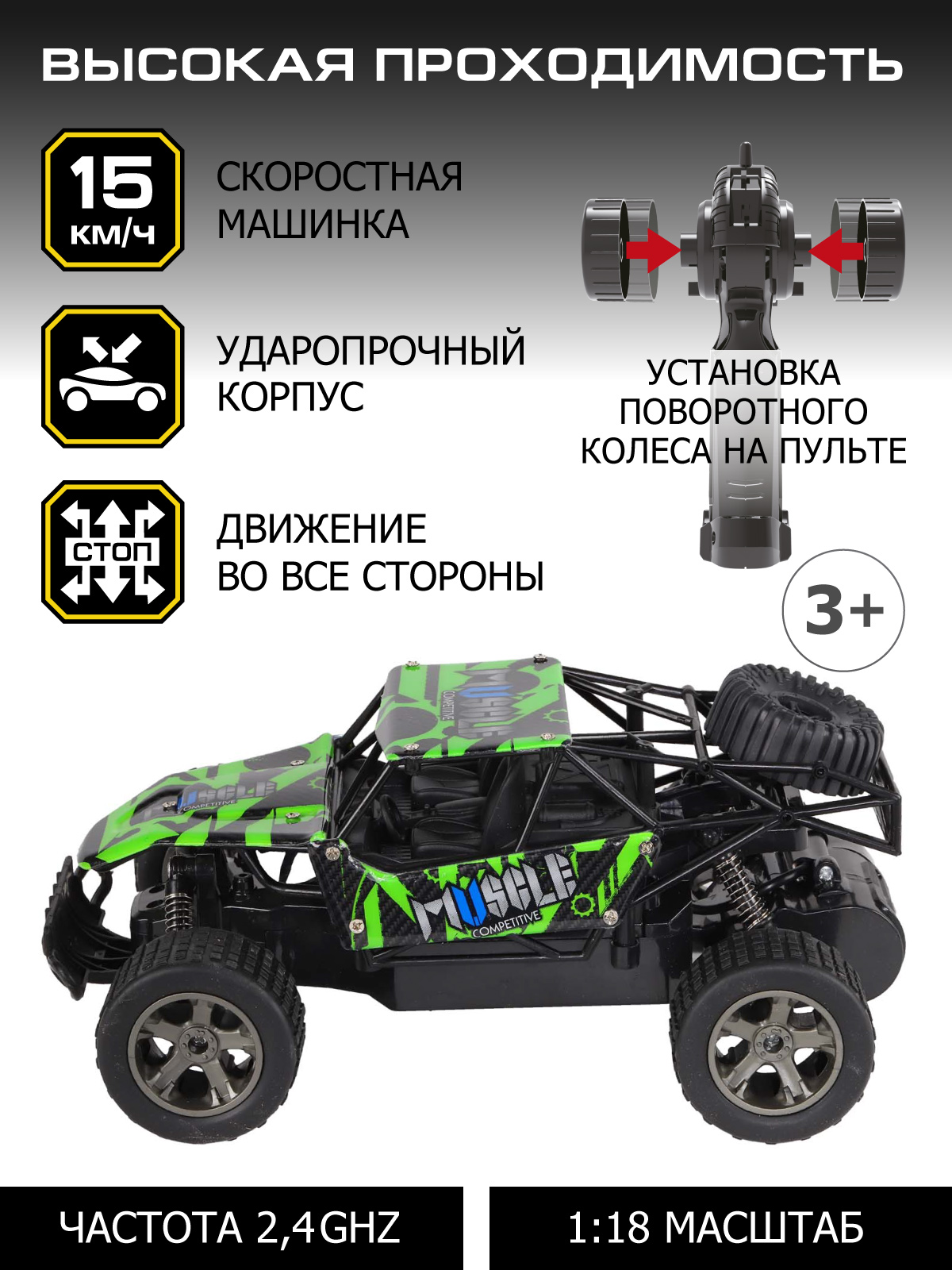 Внедорожник РУ AUTODRIVE 1:18 - фото 2