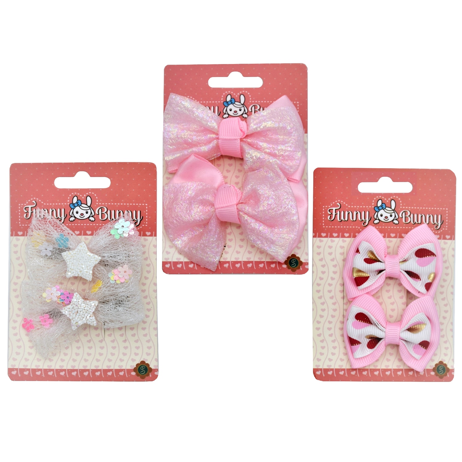 Зажим для волос Funny bunny 2шт в ассортименте NFB2-57 FUNNY BUNNY NFB2-57 - фото 1