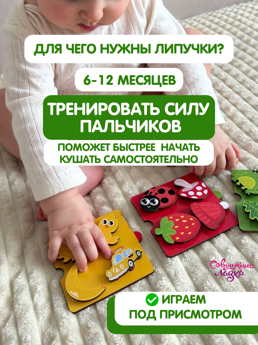Липучки Совушкина лавка 4 цвета - фото 6