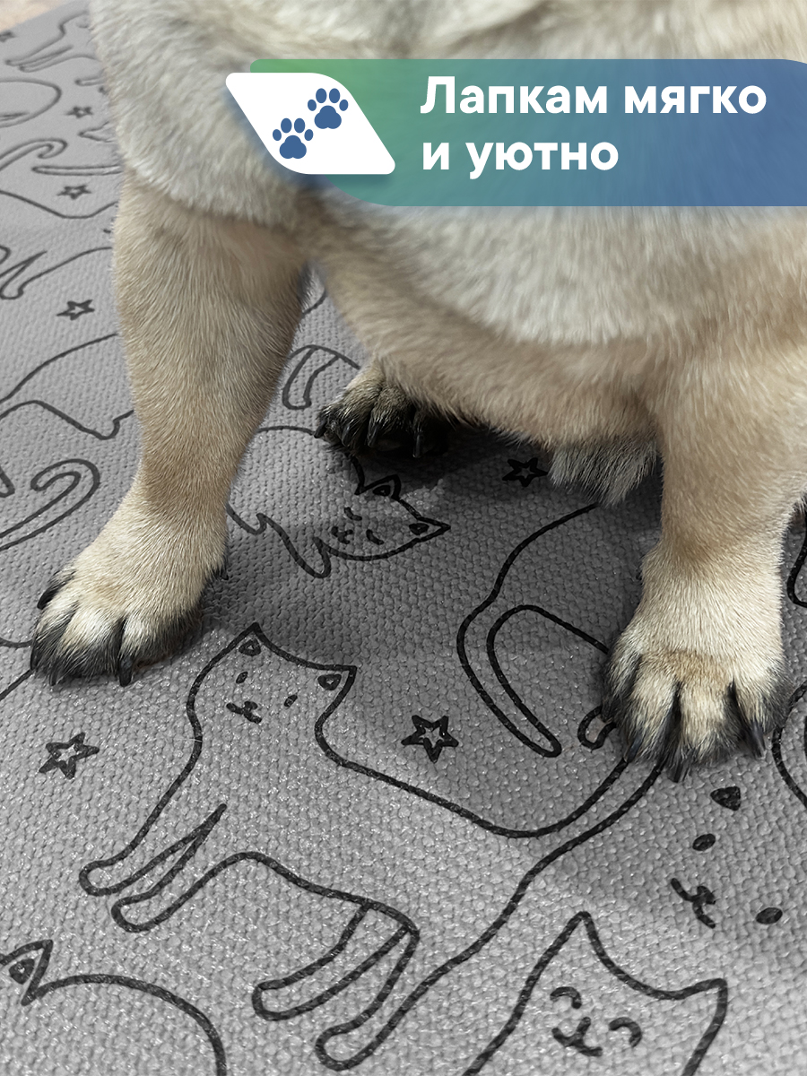 Коврик под миску VILINA для собак и кошек 50х30 см. - фото 5