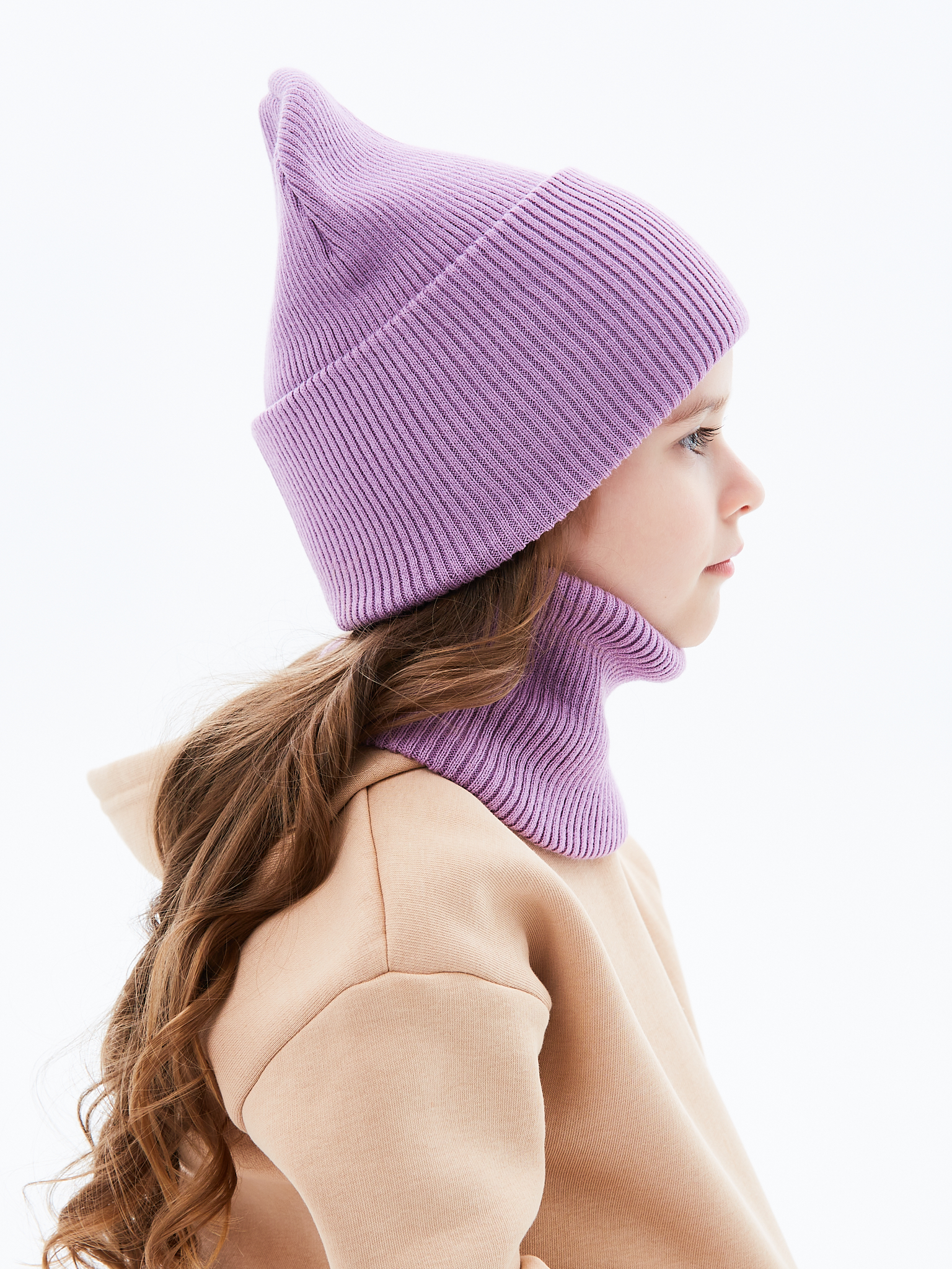 Шапка и снуд KUBRIO KU-H-52-lopataW-purp - фото 8