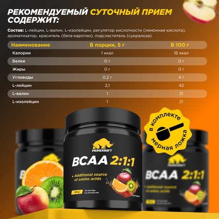 ВСАА Prime Kraft фруктовый пунш
