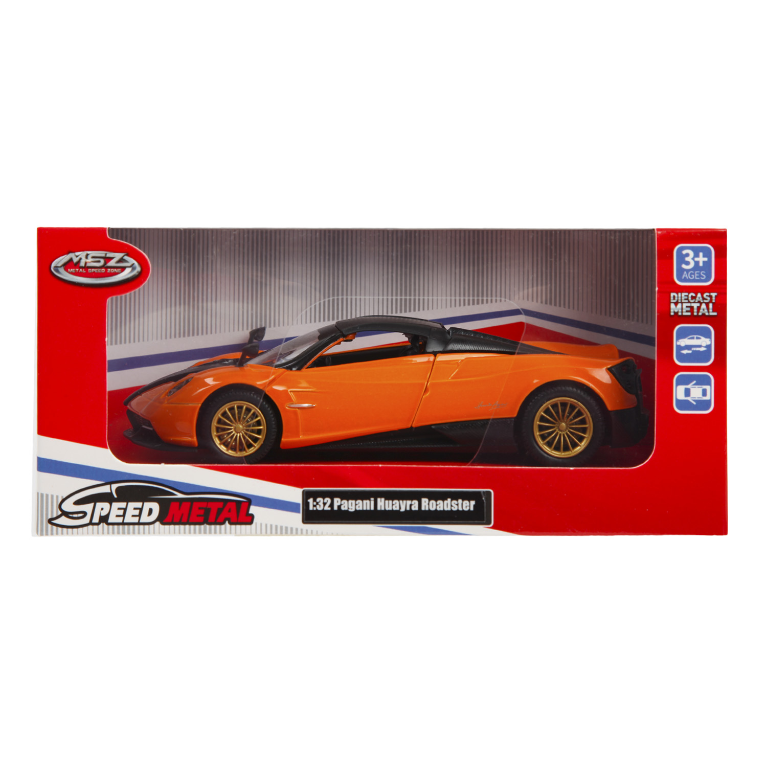 Автомобиль MSZ Pagani 1:32 оранжевый 32435 - фото 7