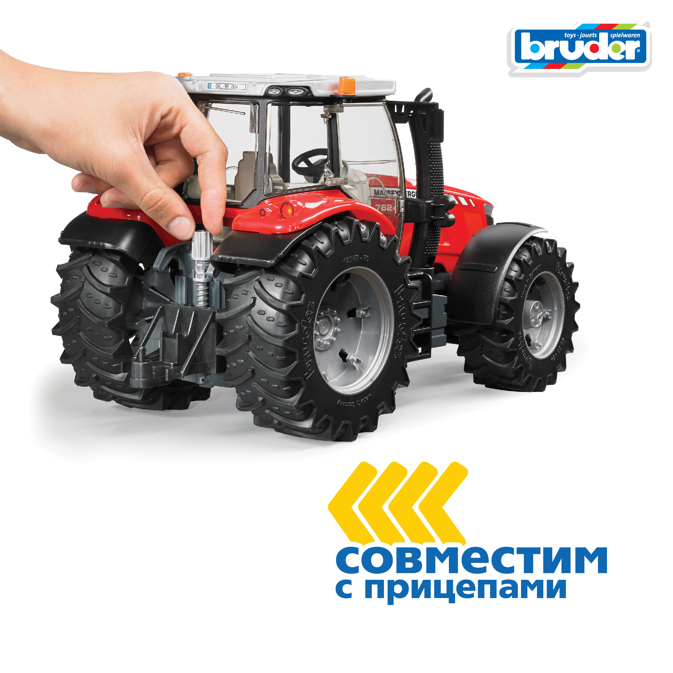 Трактор Bruder Massey Ferguson 1:16 03-046 - фото 5