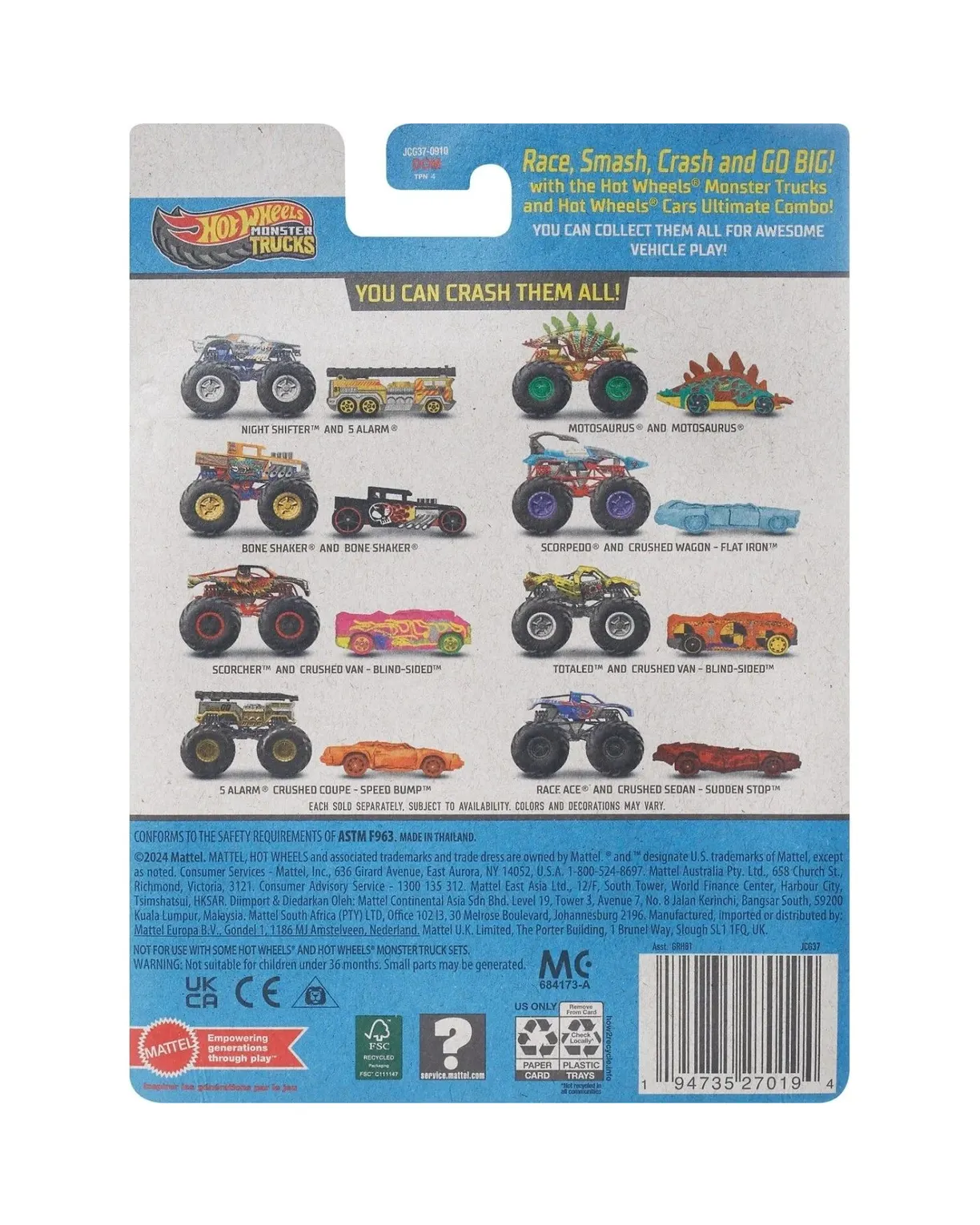 Внедорожник Hot Wheels 1:64 JCG37 - фото 2
