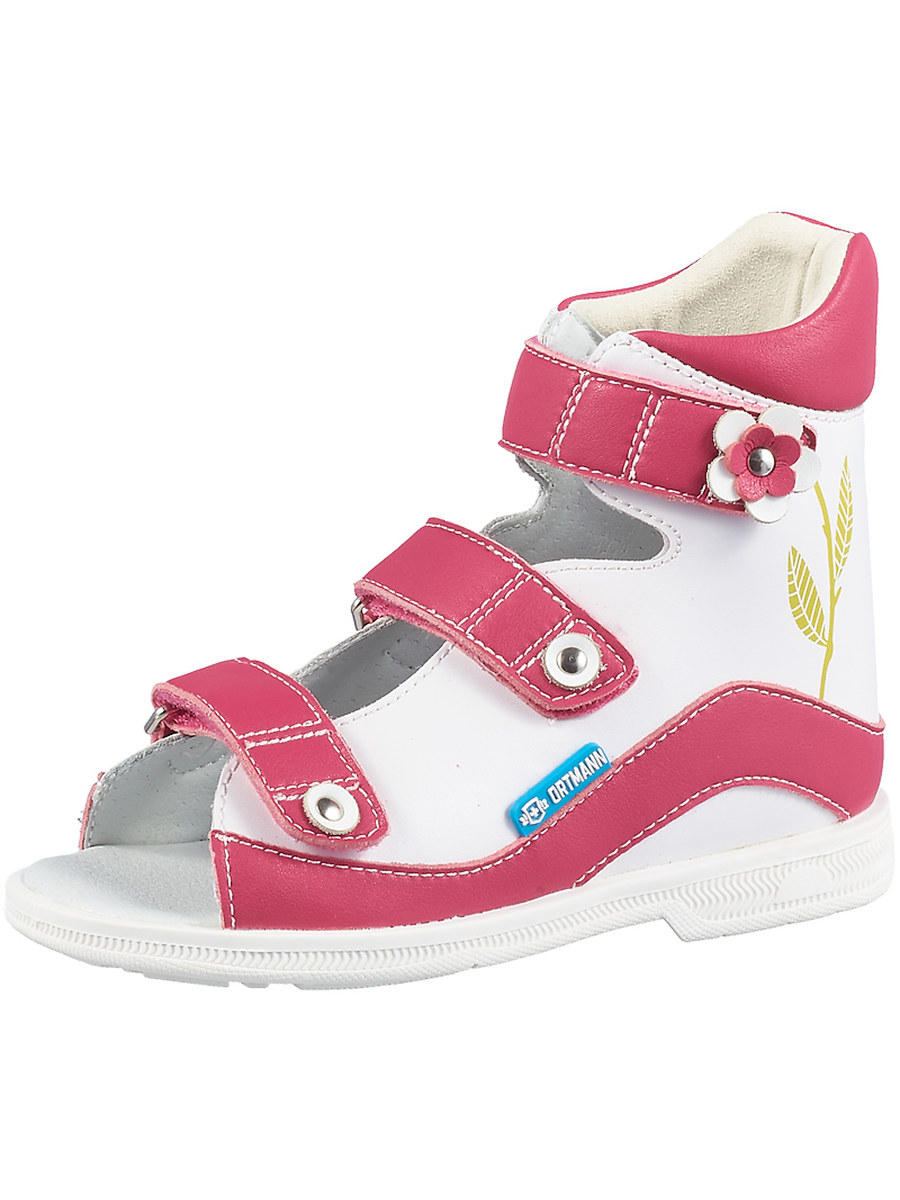 Сандалии ORTMANN kids 7.35_Etna_белый/красный принт - фото 2