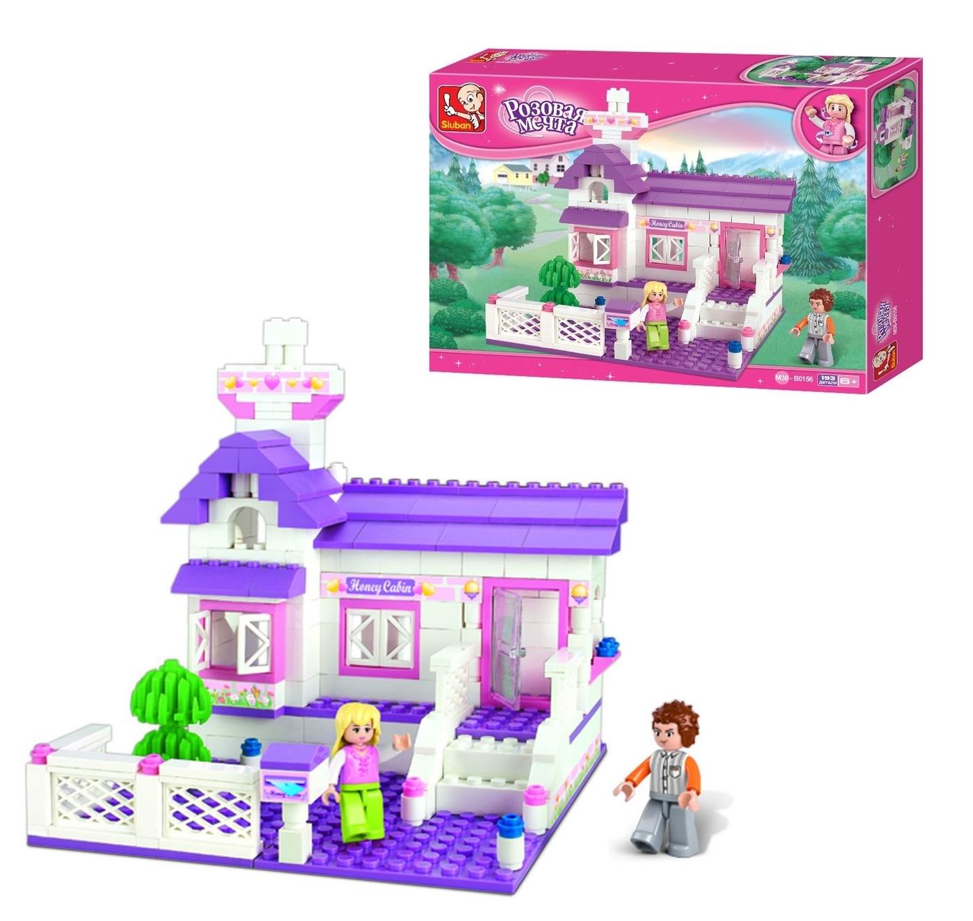 Конструктор SLUBAN Розовая мечта Коттедж - фото 1