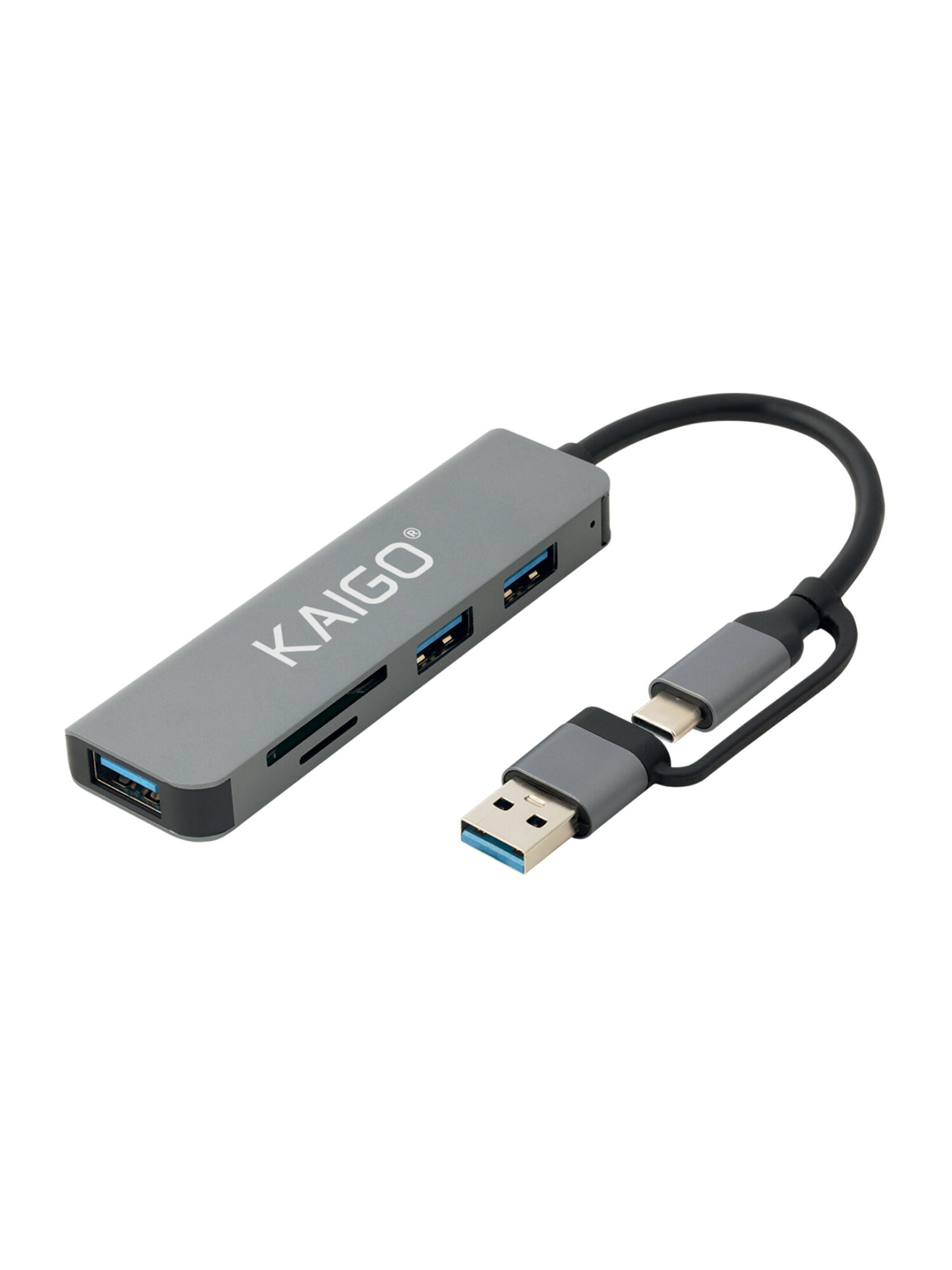 Хаб разветвитель KAIGO Type-C высокоскоростной 2хUSB 2.0 USB 3.2 - фото 3