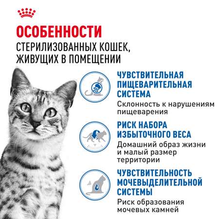 Корм влажный ROYAL CANIN Indoor Sterilised для кошек стерилизованных кусочки в желе