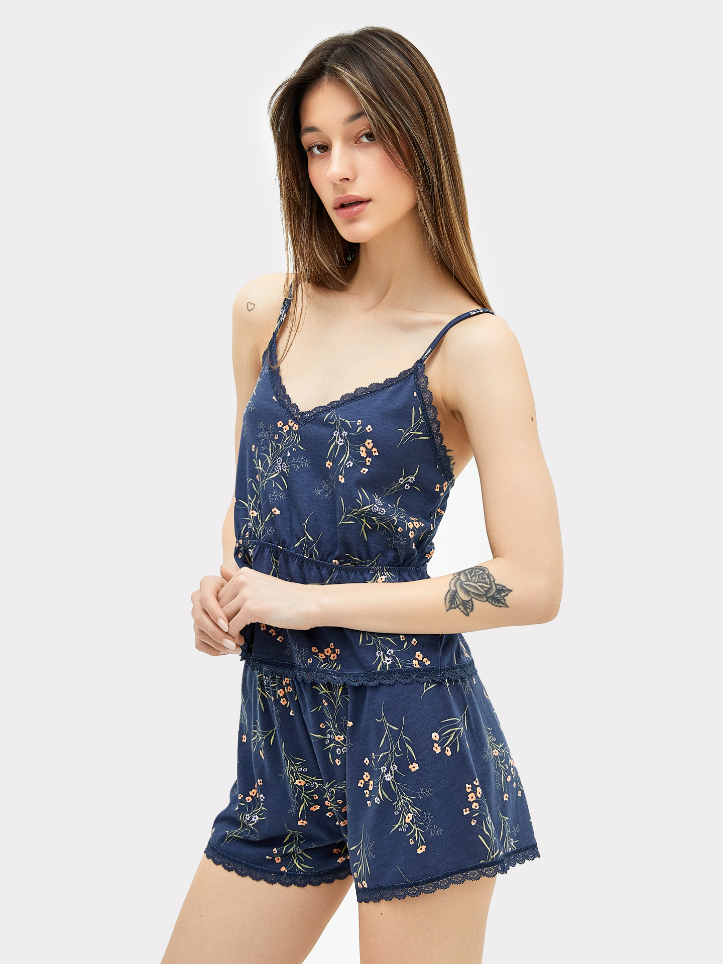 Пижама Mark Formelle (Марк Формэль) 562320/1/полевые цветы на т.синем - фото 3