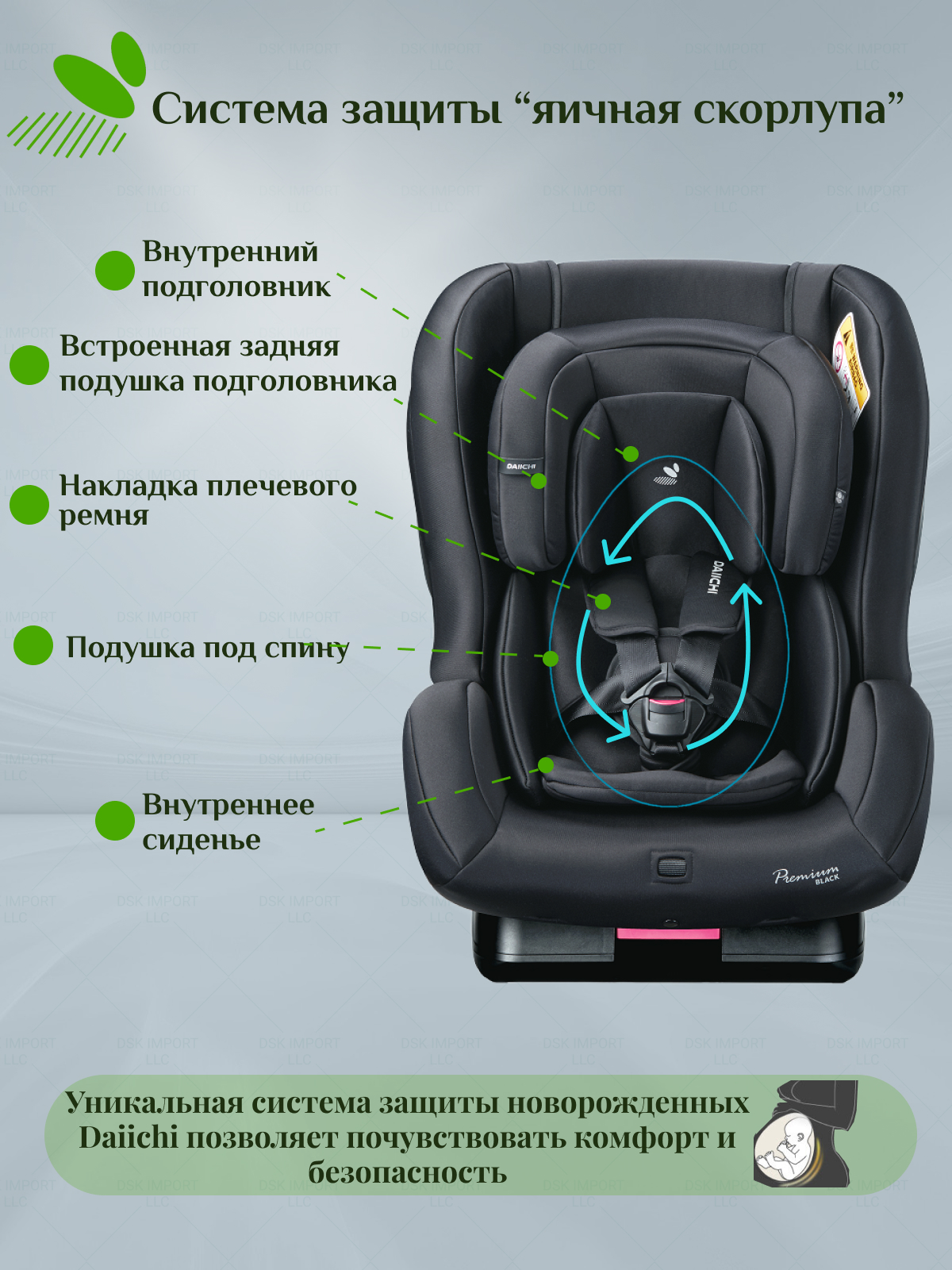 Автокресло DAIICHI First Plus 0+/1/2 (0-25 кг) - фото 7