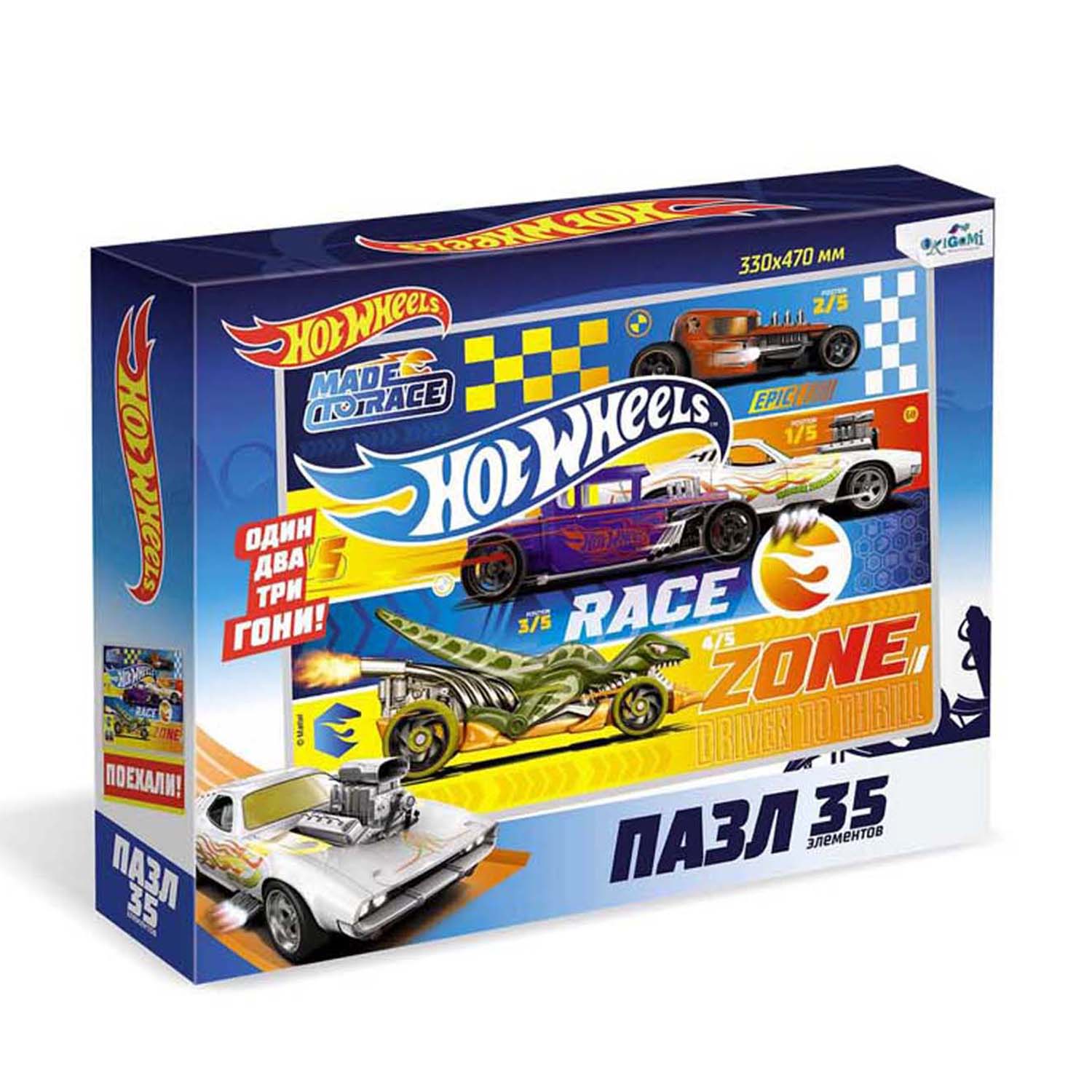 Пазл ORIGAMI Hot Wheels классический в ассортименте - фото 4