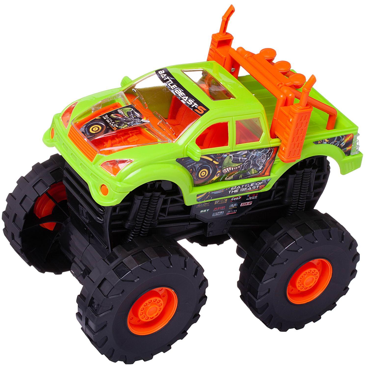 Внедорожник Junfa Jeep 1:16 WC-11589/зелено-оранжевая - фото 4
