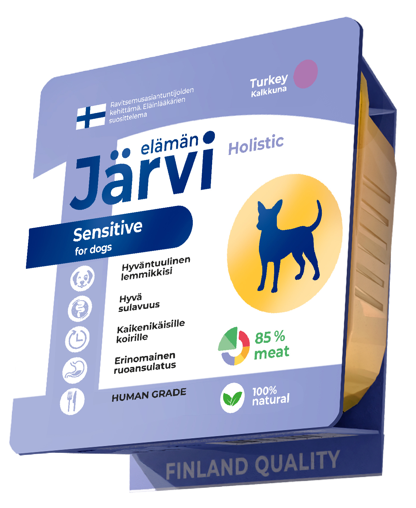 Корм для собак всех пород Jarvi мясной паштет с индейкой с чувствительным пищеварением 100г - фото 1