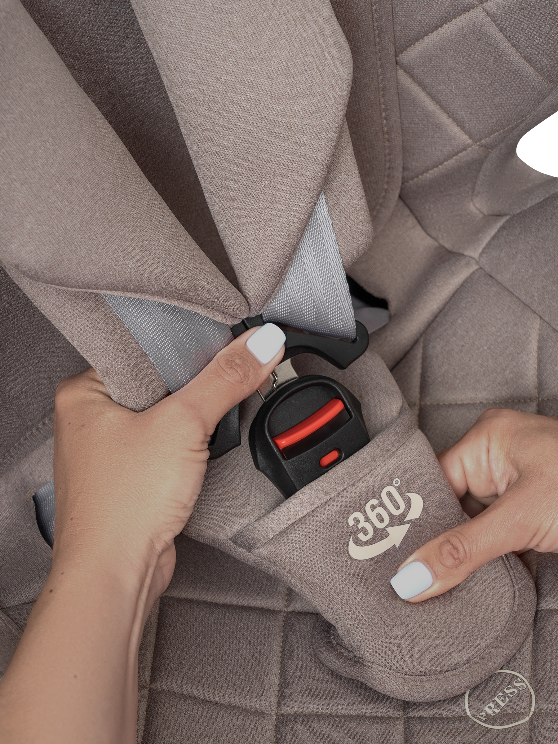 Автокресло Indigo Tourneo S бежевый Isofix 0+/1/2/3 (0-36 кг) - фото 27