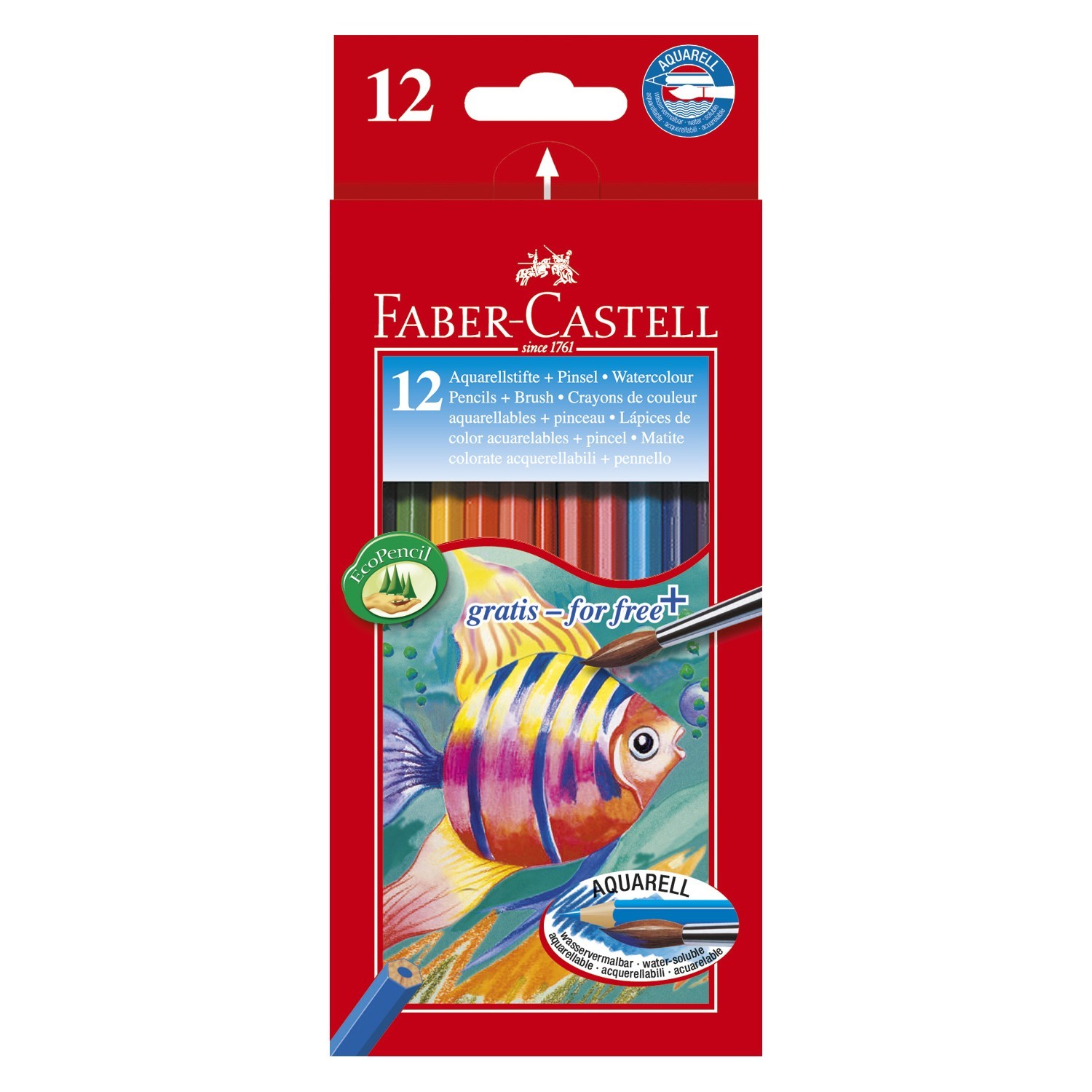 Карандаши акварельные Faber Castell 12 шт. - фото 1