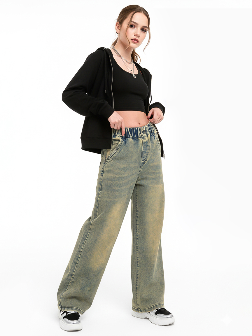 Джинсы-трубы СИНИЙ МИР WD91560NJ-G63 - фото 1