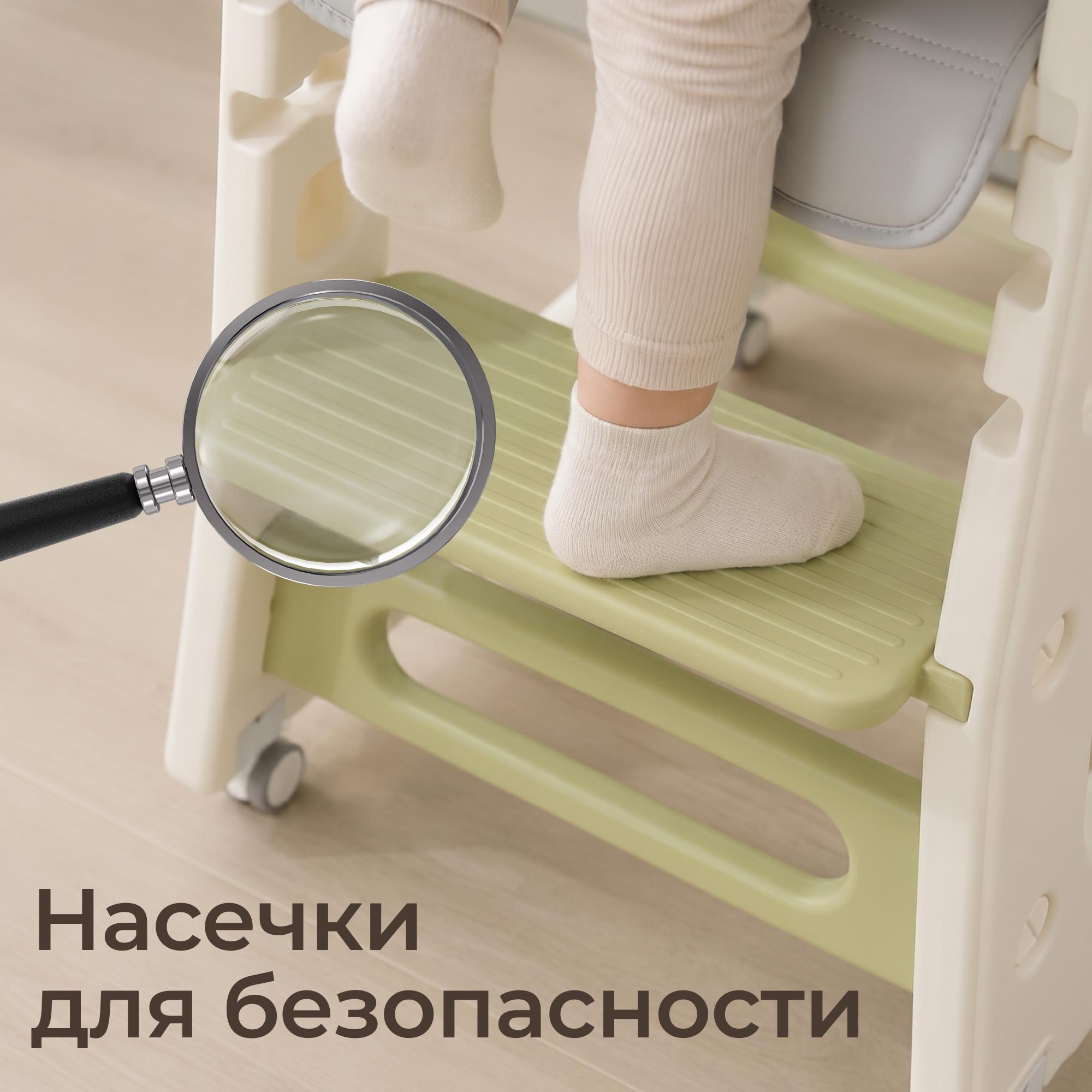 Стульчик для кормления UNIX Kids Basic зеленый - фото 8