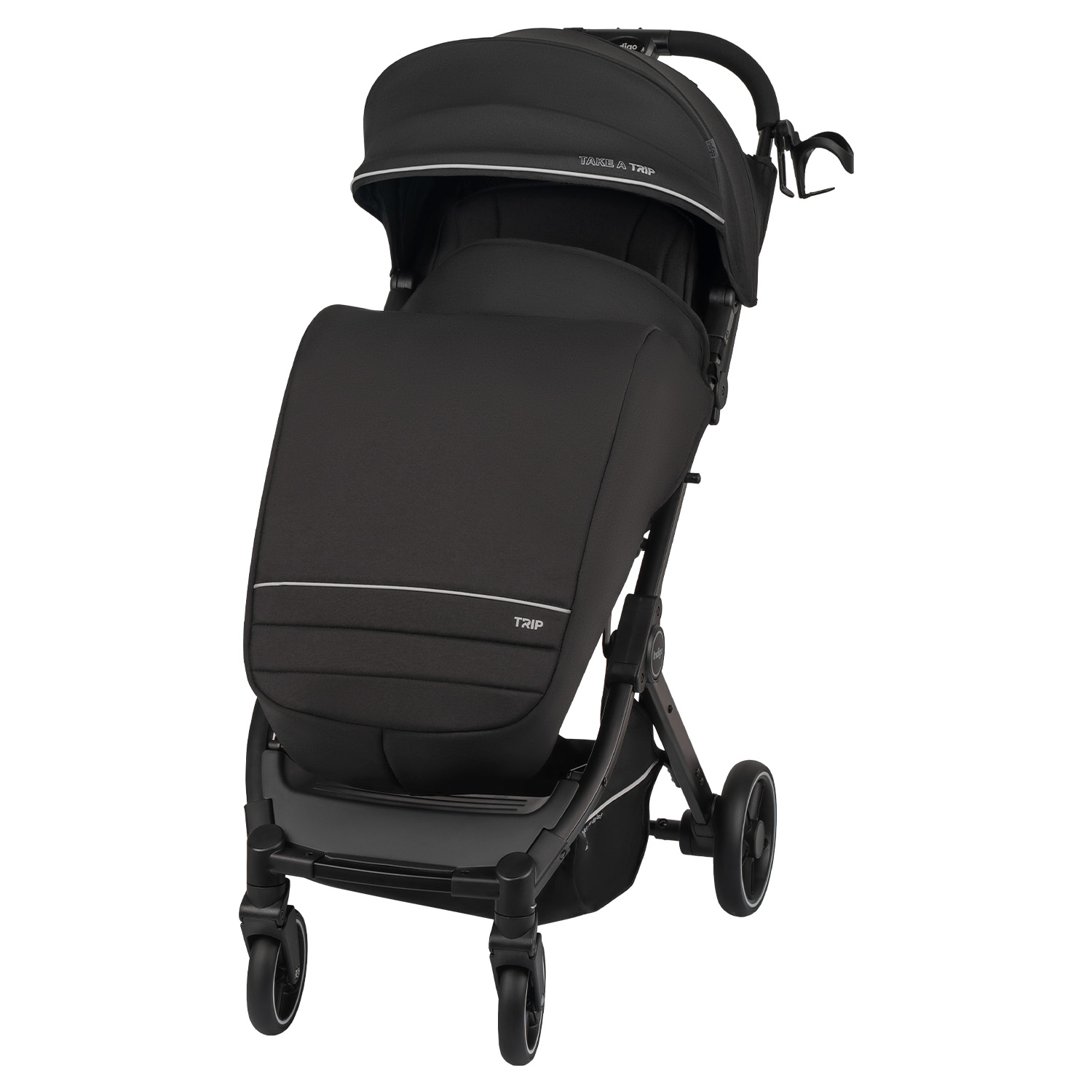 Коляска прогулочная Indigo Trip для путешествий черный - фото 11