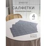 Набор салфеток сервировочных 4 шт. DeNASTIA Латтис 45x30 см серый E000754