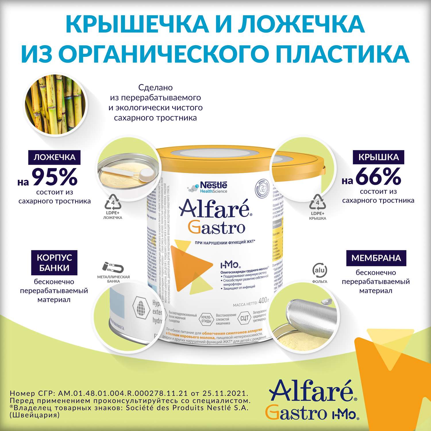 Cмесь Nestle Alfare Gastro 400г c 0месяцев - фото 10