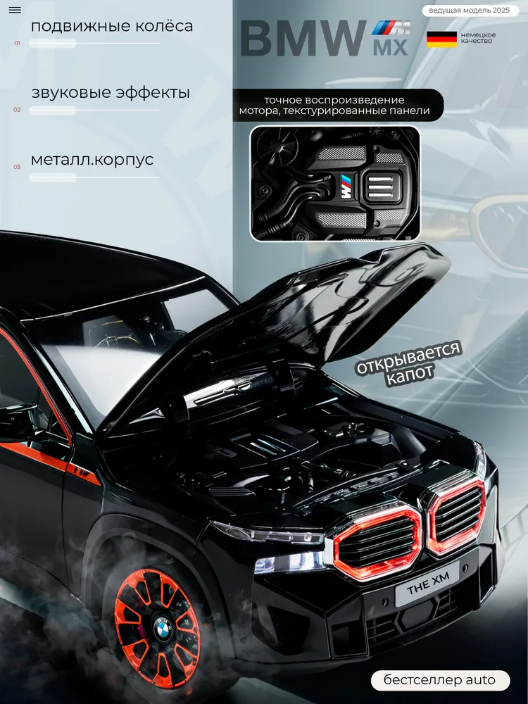 Автомобиль Бестселлер BMW 1:24 02.00.0321 - фото 11