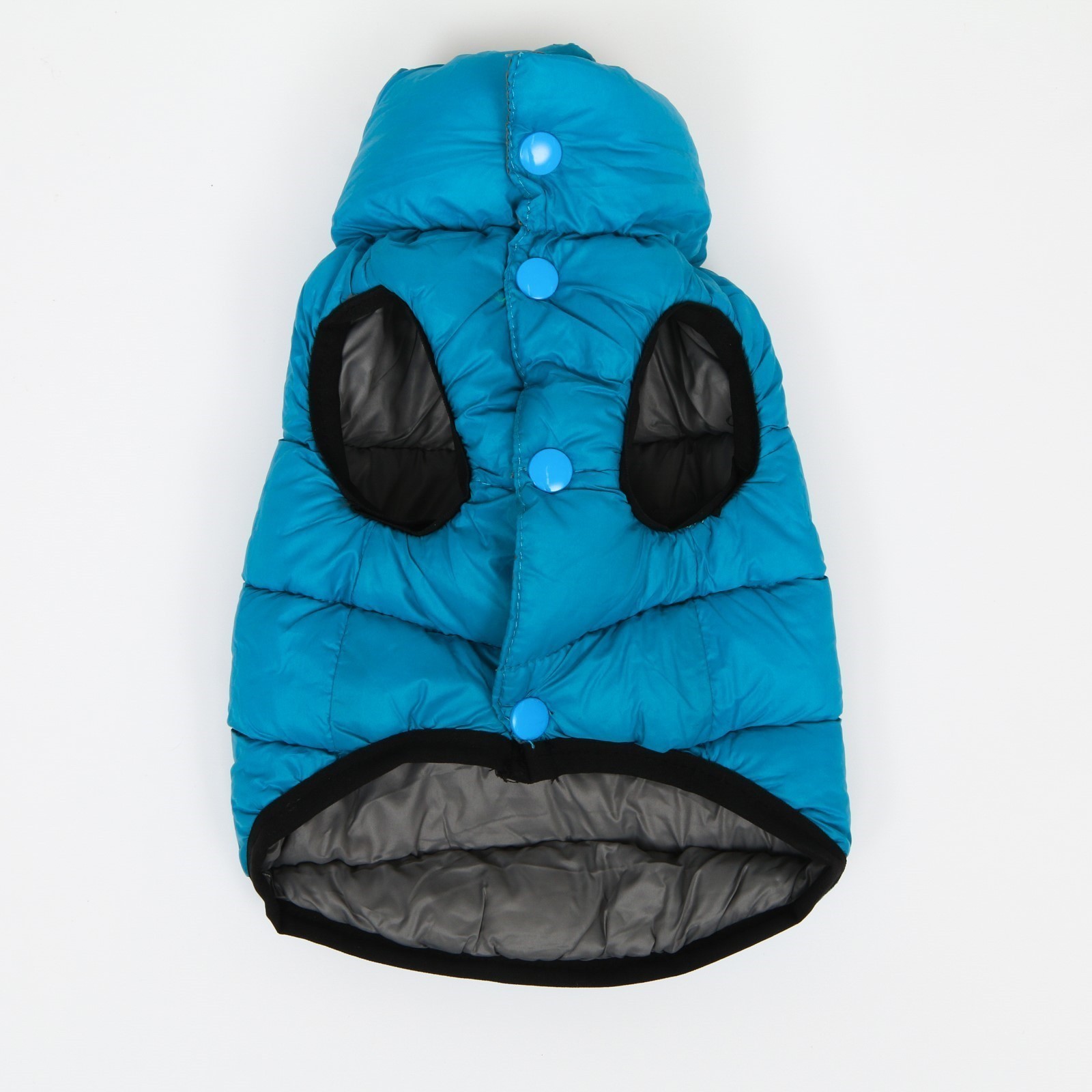 Куртка для собак Sima-Land двухсторонняя M голубая/серая - фото 3