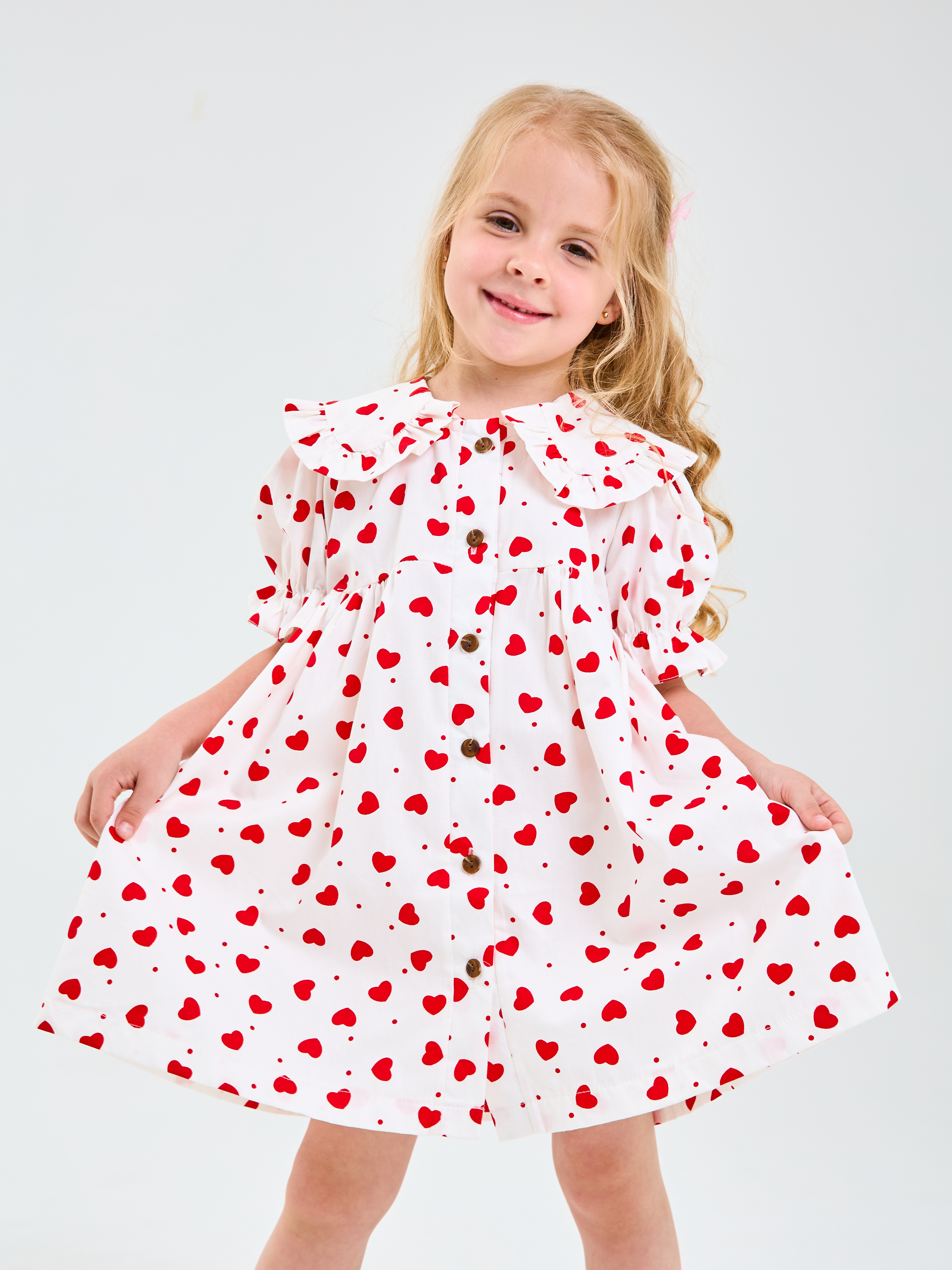 Платье Mil Art kids 1902201550DRESS-LETO-SERDECHKI-RED - фото 1