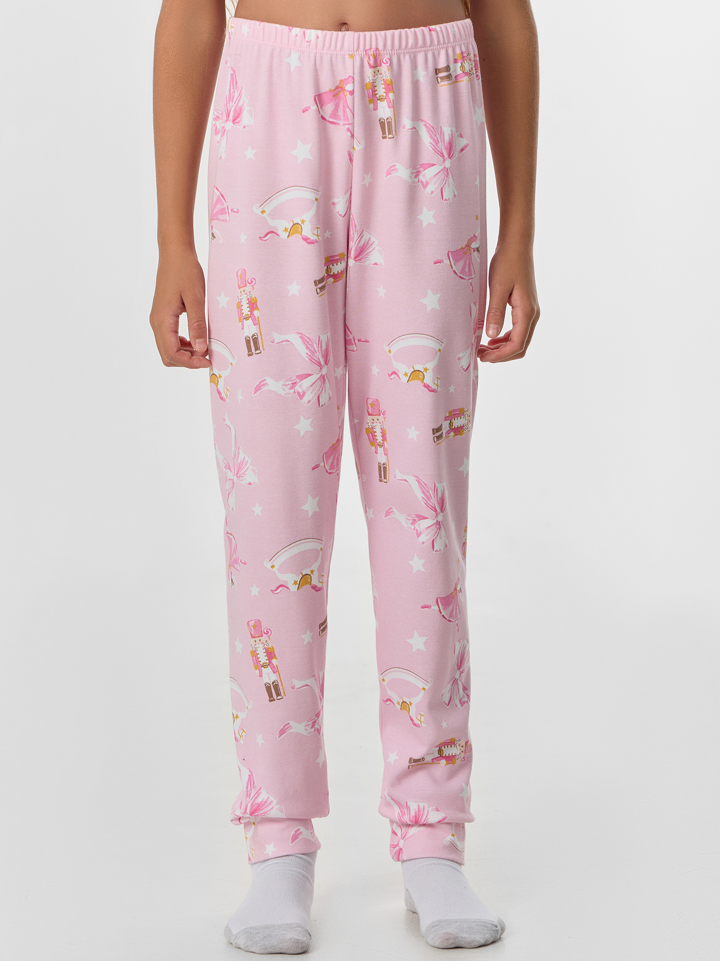 Пижама Mark Formelle (Марк Формэль) 567743/молочный +НГ бантики на розовой сказке - фото 6