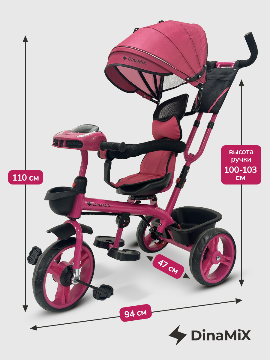 Трехколесный велосипед DinaMiX 10 дюймов - фото 2