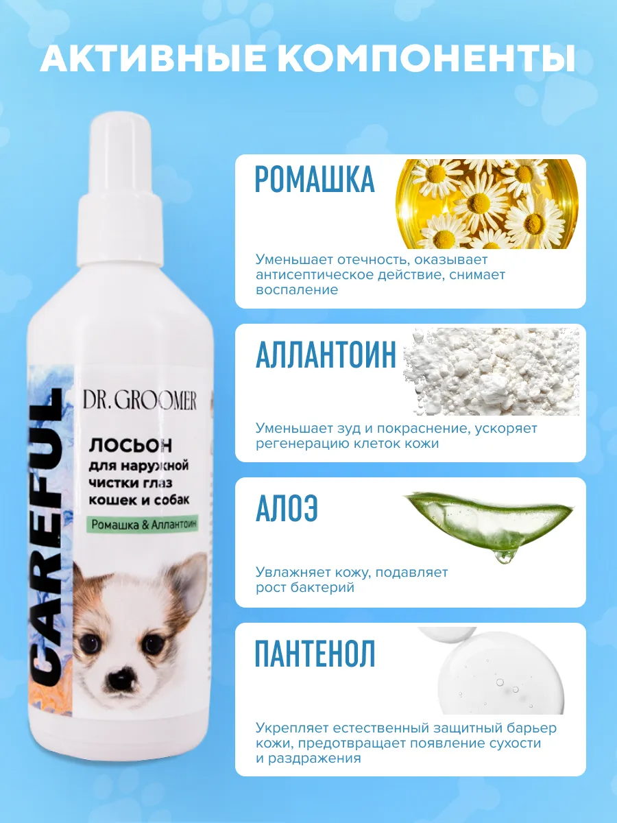 Лосьон для наружной чистки глаз животных DR. Groomer Careful - фото 2