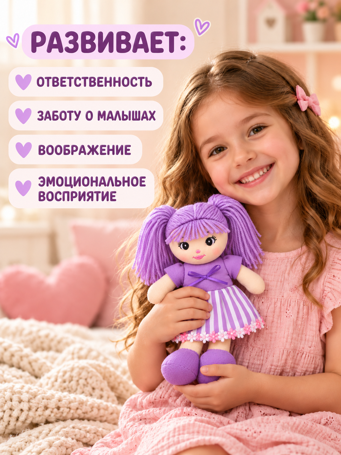 Мягкая игрушка AMORE BELLO говорящая 25см - фото 3