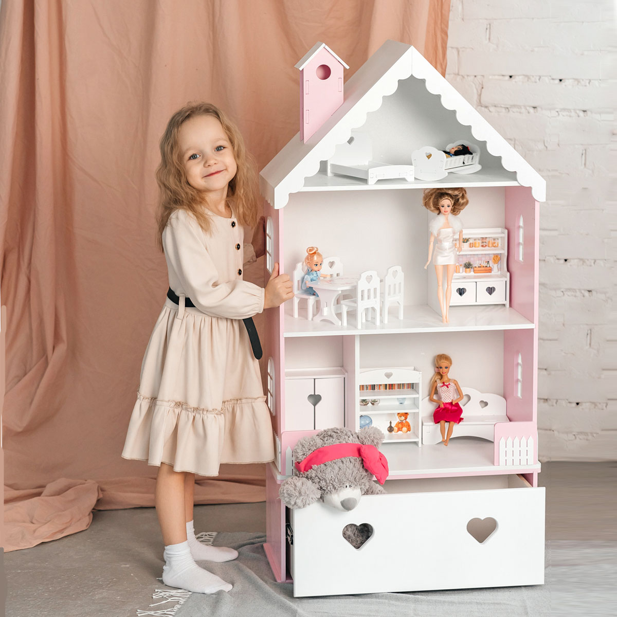 Домик для кукол Pema kids ЛуизаРозБел - фото 1